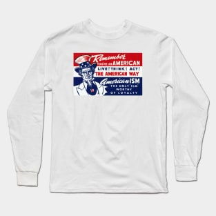 1940s The American Way Long Sleeve T-Shirt